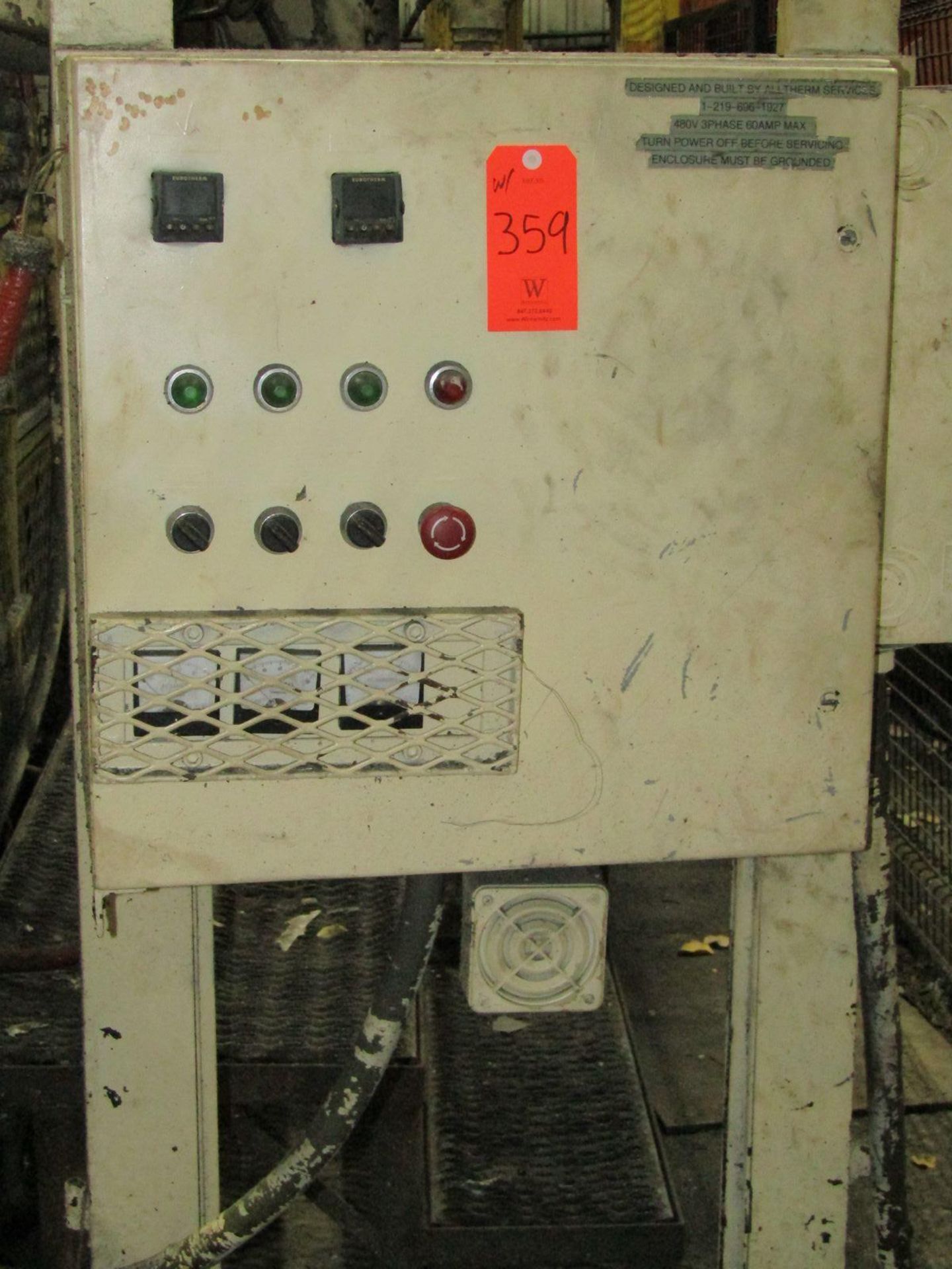 Electric Induction 2-Zone Holding Furnace, Custom Fabricated; with Alltherm Furnace Controller, ( - Image 4 of 4