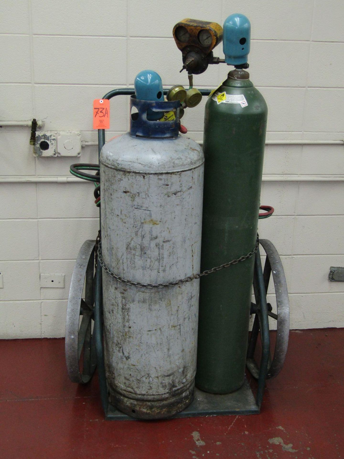 2-Wheel Torch Cart with (2) Regulators, Torch Head, & Torch Hose, (Tanks Excluded)