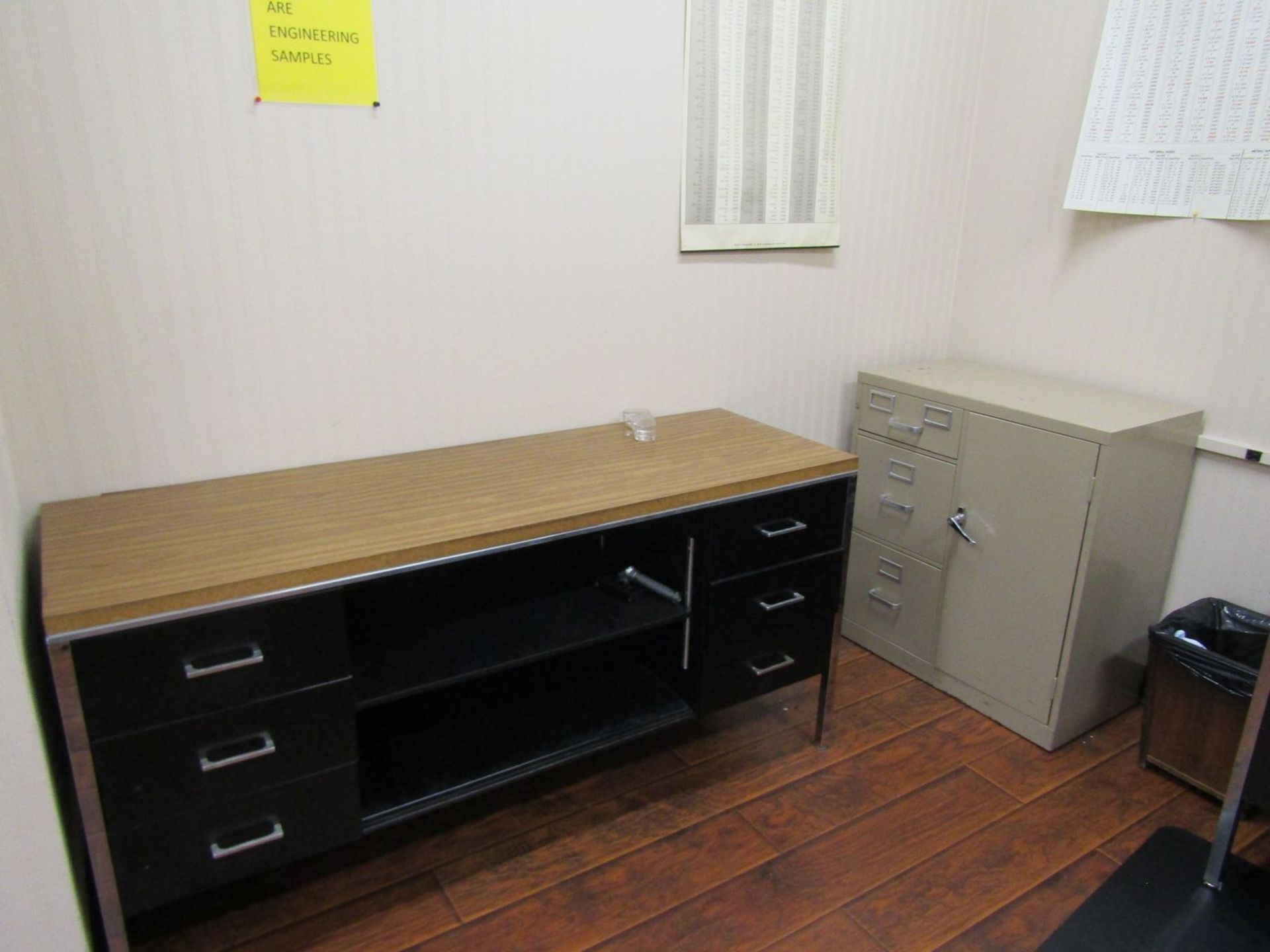 Lot - Contents of Office, to Include: (1) Desk, (1) Credenza, (1) Chair, & (1) Filing Cabinet w/ - Image 2 of 2