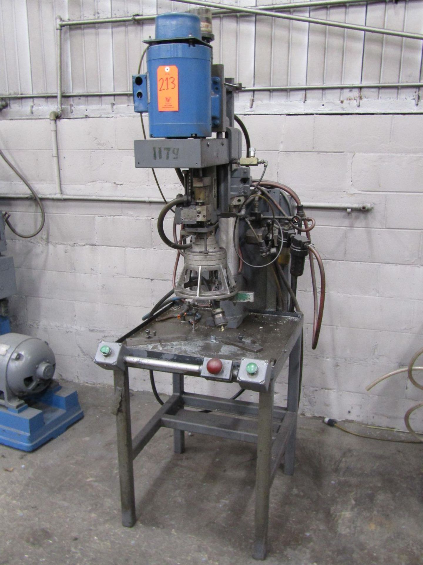 HyPneuMat Model LS-300E6 11090-B Single Head Vertical Drilling & Tapping Machine, S/N: 85202; with