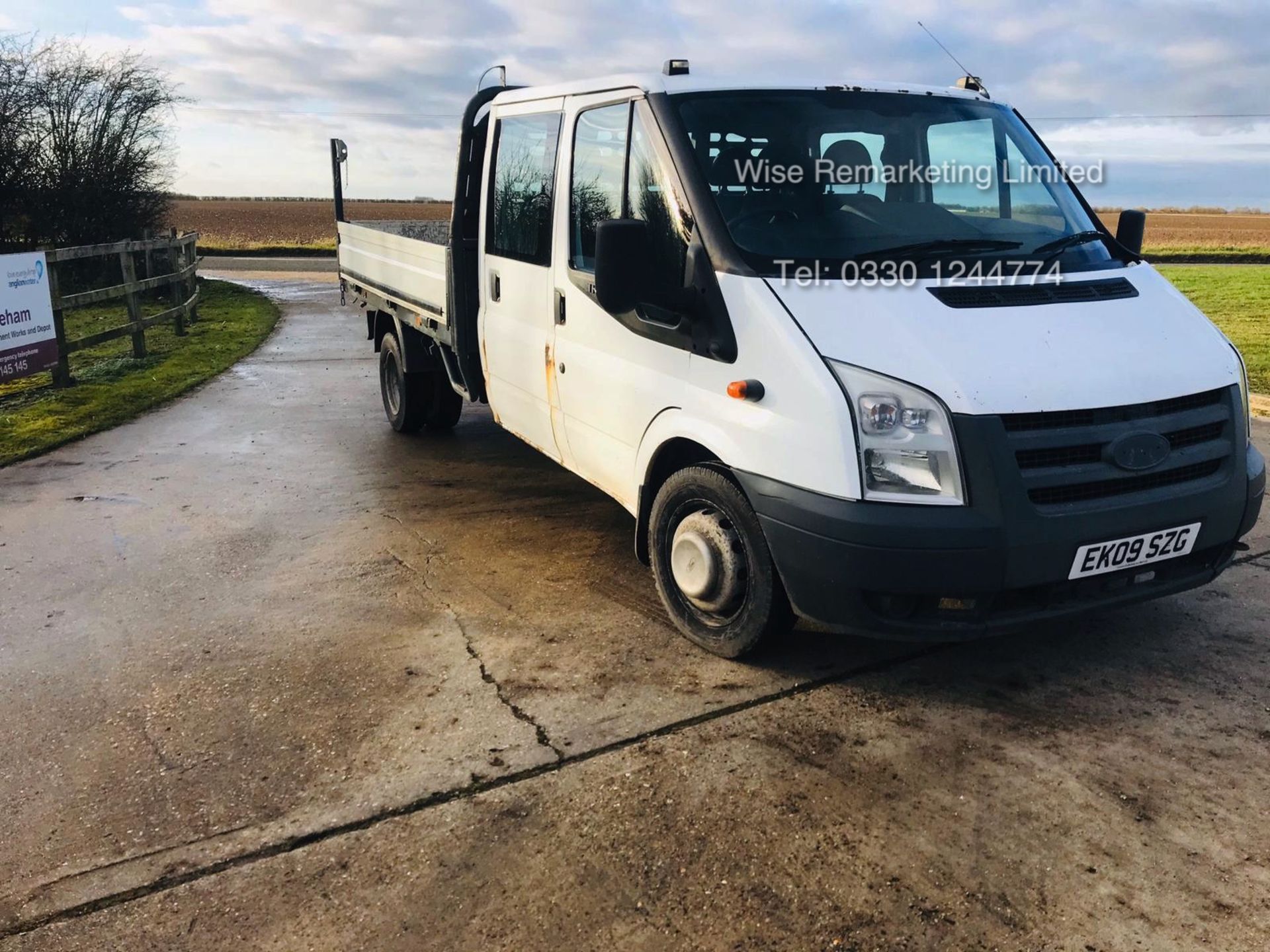 *Reserve Met* Ford Transit 2.4 T350L Double Cab Drop Side - 2009 09 Reg - LWB - Tow Bar - Image 3 of 19