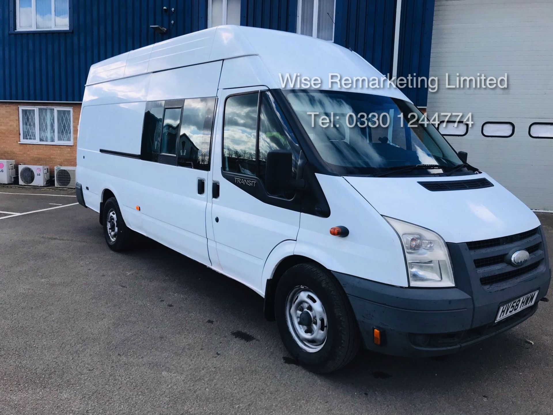 (RESERVE MET) Ford Transit T350L (140 BHP) 2.4 TDCI Crew Cab LWB - 2009 Reg - SAVE 20% NO VAT