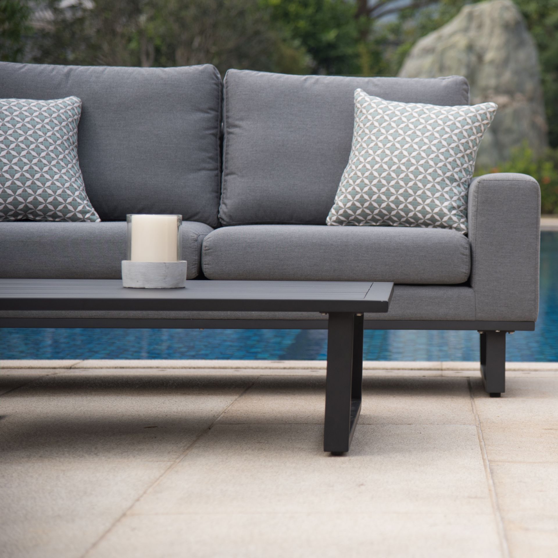Ethos Outdoor 2 Seat Sofa Set With Coffee Table (Flanelle) *BRAND NEW* - Image 4 of 7