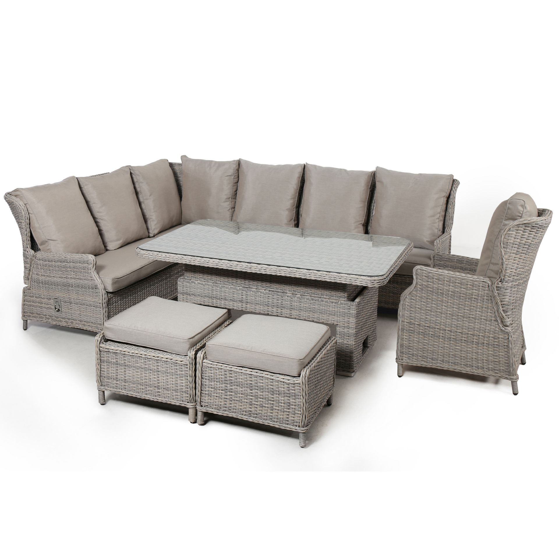 Rattan Cotswold Reclining Corner Dining Set with Rising Table & Chair **New Premium 2020 Range** - Image 5 of 9