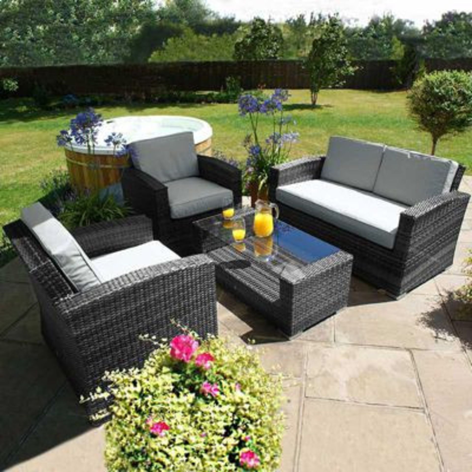 Rattan Kingston 2 Seat Sofa Outdoor Set (Grey) *BRAND NEW*