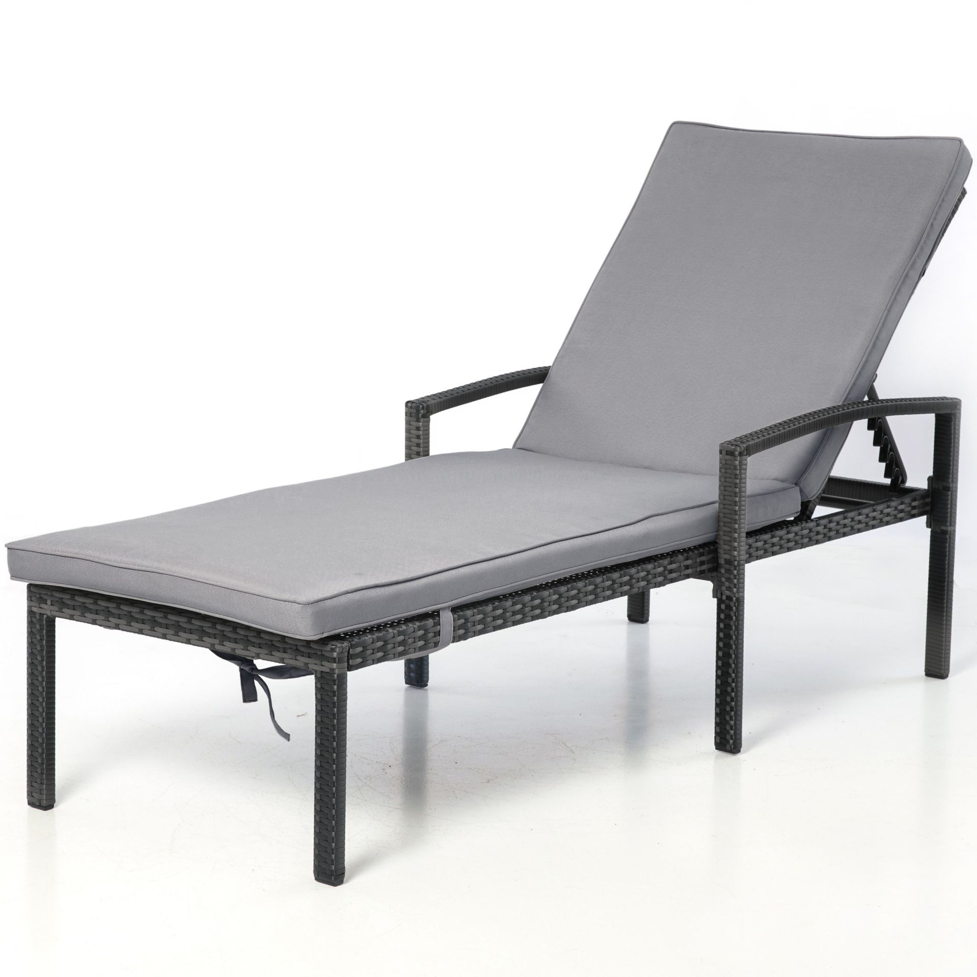 Rattan Austin Sunlounger (Grey) *BRAND NEW*