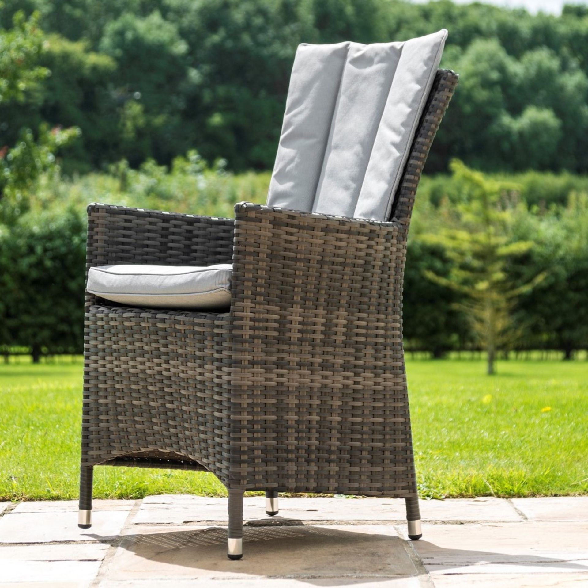 (RESERVE MET) Rattan LA Outdoor 6 Seat Rectangle Dining Set With Ice Bucket (Grey) *BRAND NEW* - Image 3 of 3