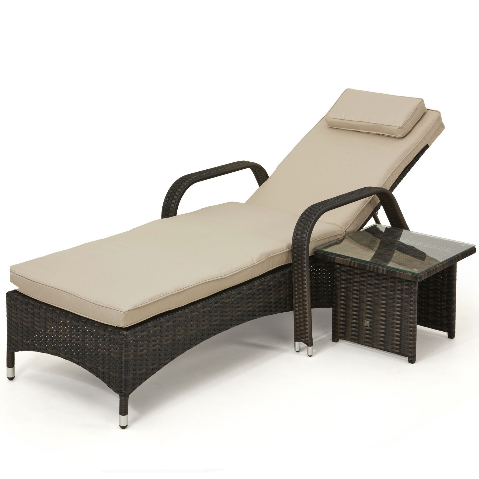 Rattan Florida Sunlounger Set (Brown) **BRAND NEW**