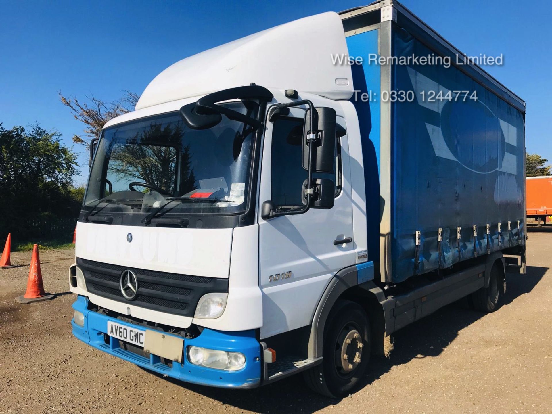 Reserve Met Mercedes Atego 1018 Curtainsider (4250cc) 2011 Model - Air Con - Tail Lift - NO VAT