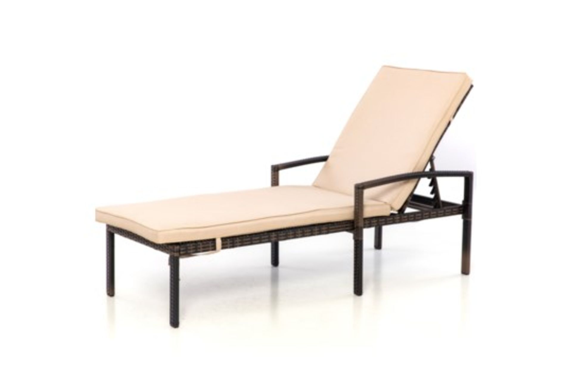 Rattan Austin Sunlounger (Brown) *BRAND NEW* - Image 3 of 3