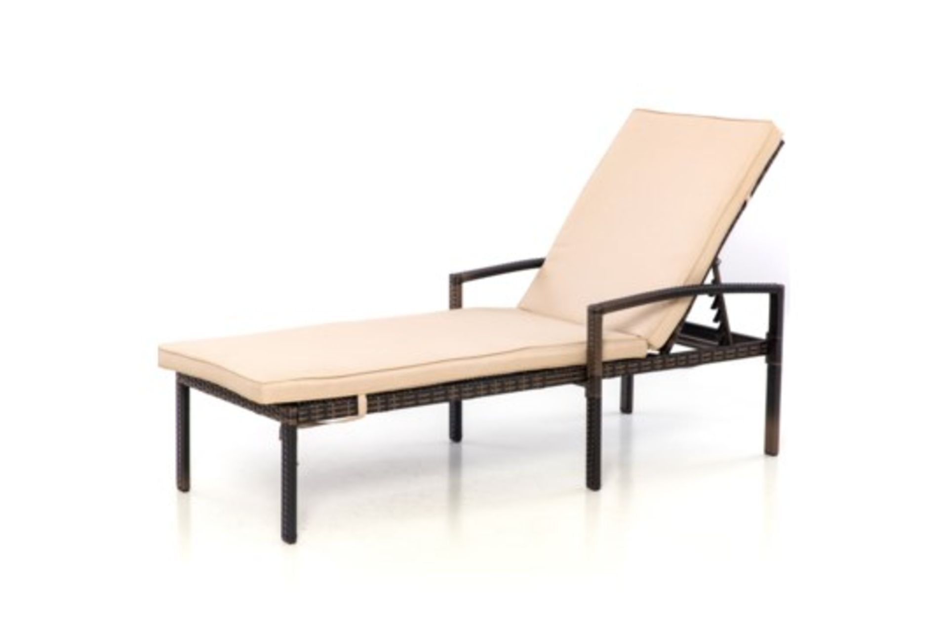 Rattan Austin Sunlounger (Brown) *BRAND NEW*