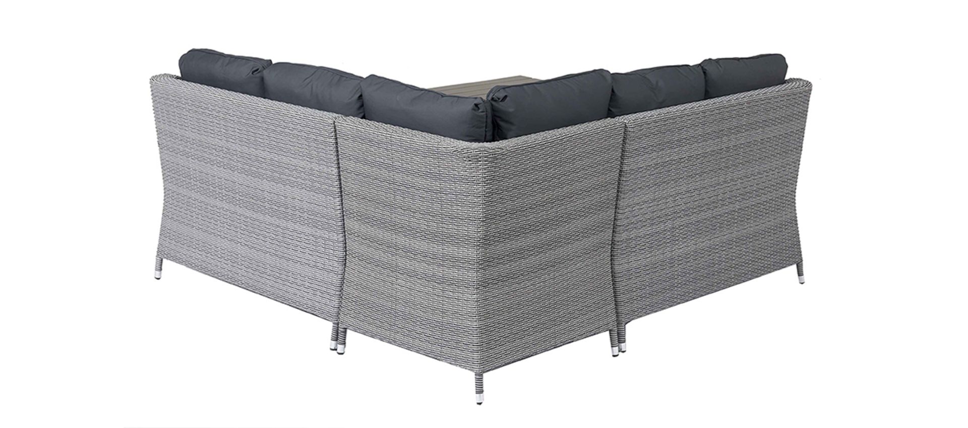 Rattan Outdoor Cambridge Corner Dining Set With Polywood Top (Grey) *BRAND NEW* RRP £1099 - Image 3 of 5