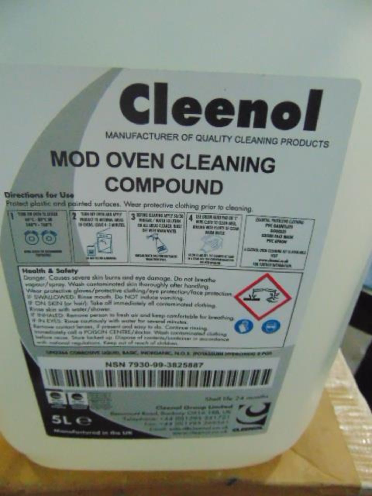 Qty 12 x 5Ltr Mod Oven Cleaning Compound direct from reserve stores - Image 2 of 2