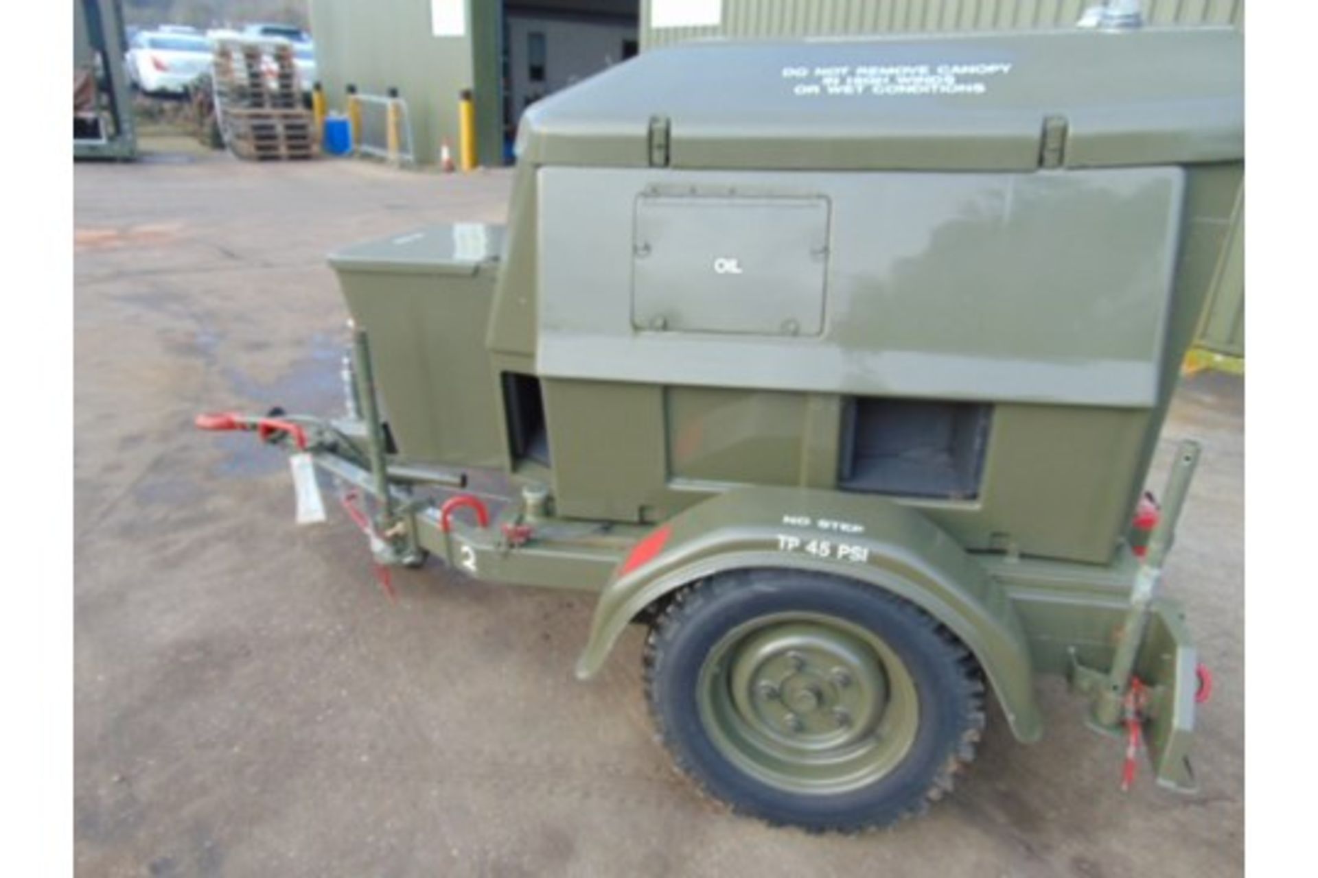 Ex Uk Royal Air Force Trailer Mounted 25 KVA Generator - Image 3 of 11