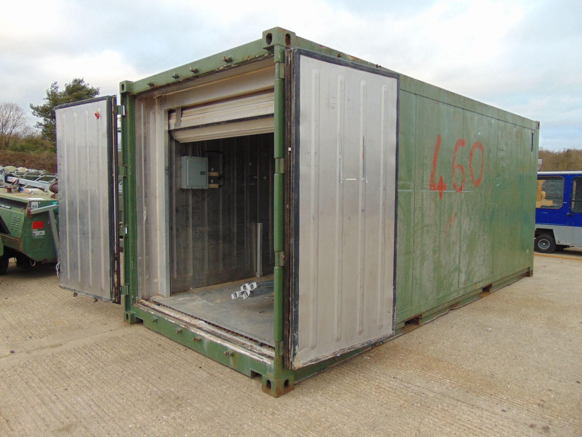 20' ISO Shipping Container C/W Stainless Steel Interior Lining, A/C, Roller Shutter Door etc