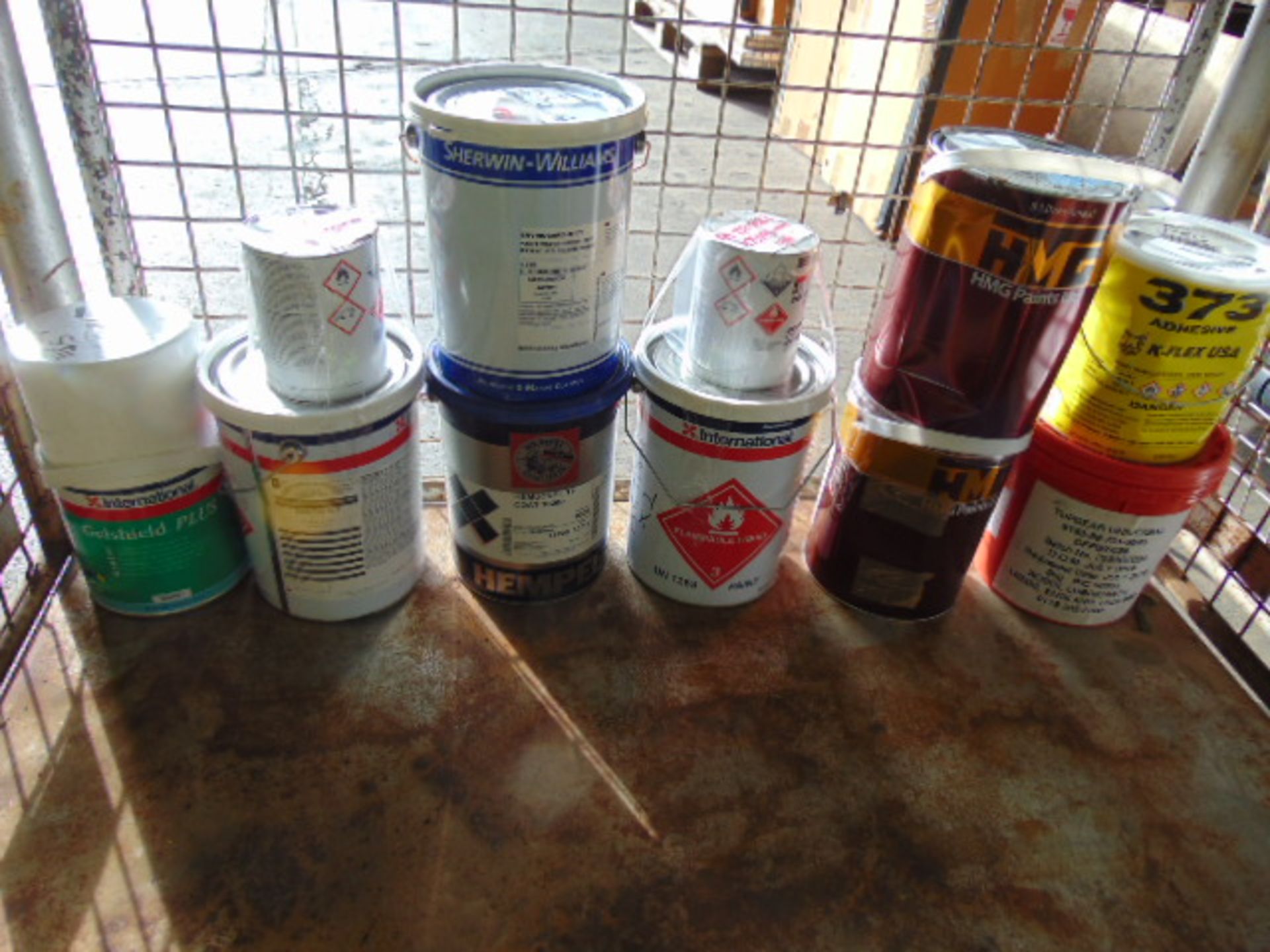 Stillage of Mixed Paint, Adhesives and Lubricants Direct from Reserve Stores