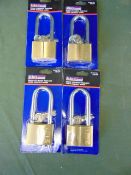 Qty 4 x Sealey Long Shackle Padlocks P/No PBCL60