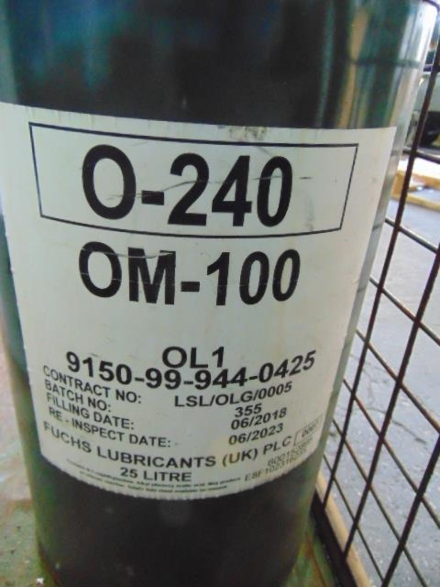 Qty 3 x 25 Ltr O-240/OM-100 Oil direct from reserve stores - Image 2 of 2