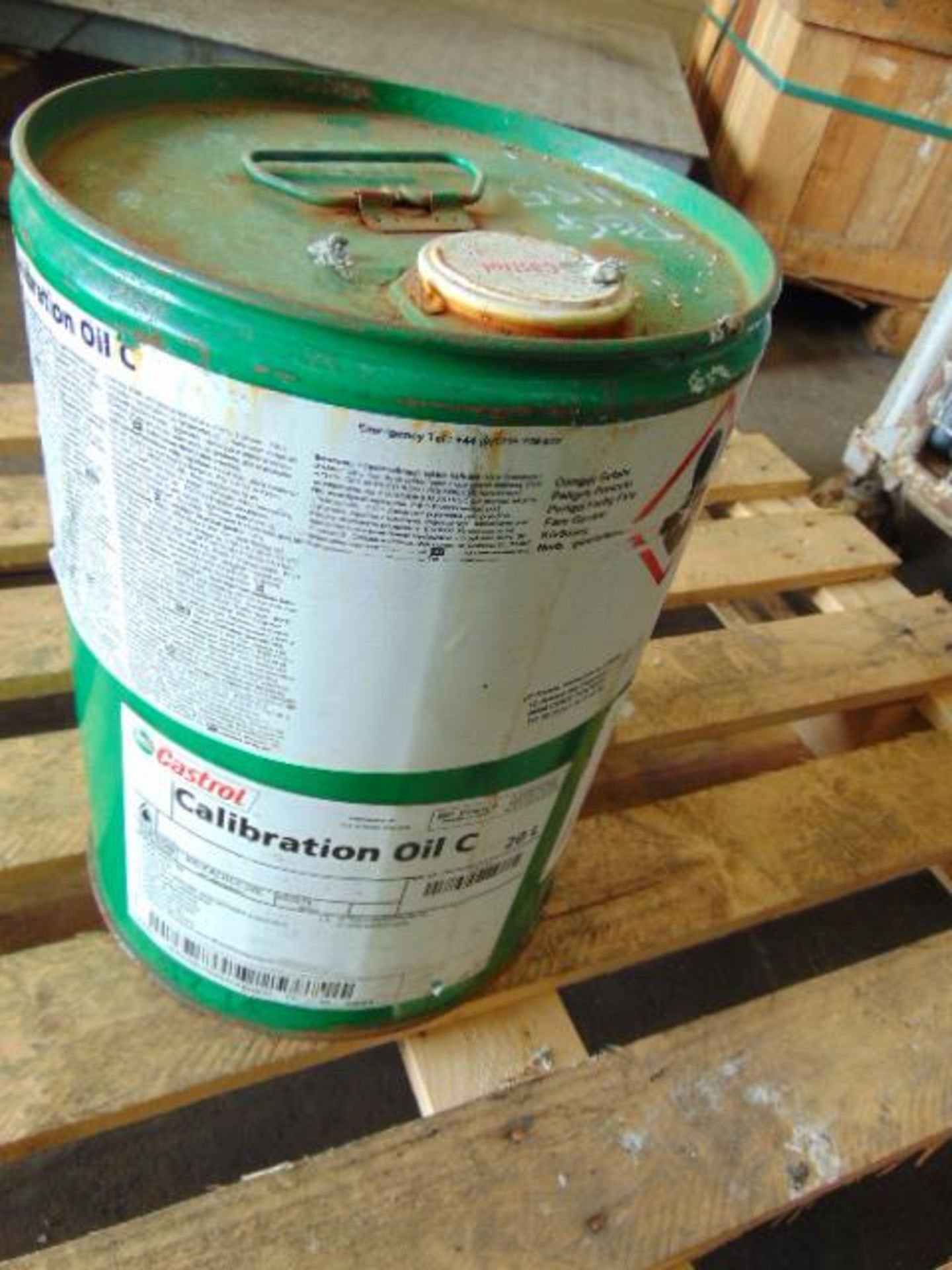 Qty 1 x 20 Ltr Castrol Calibration Oil C Direct from Reserve Stores - Image 2 of 3