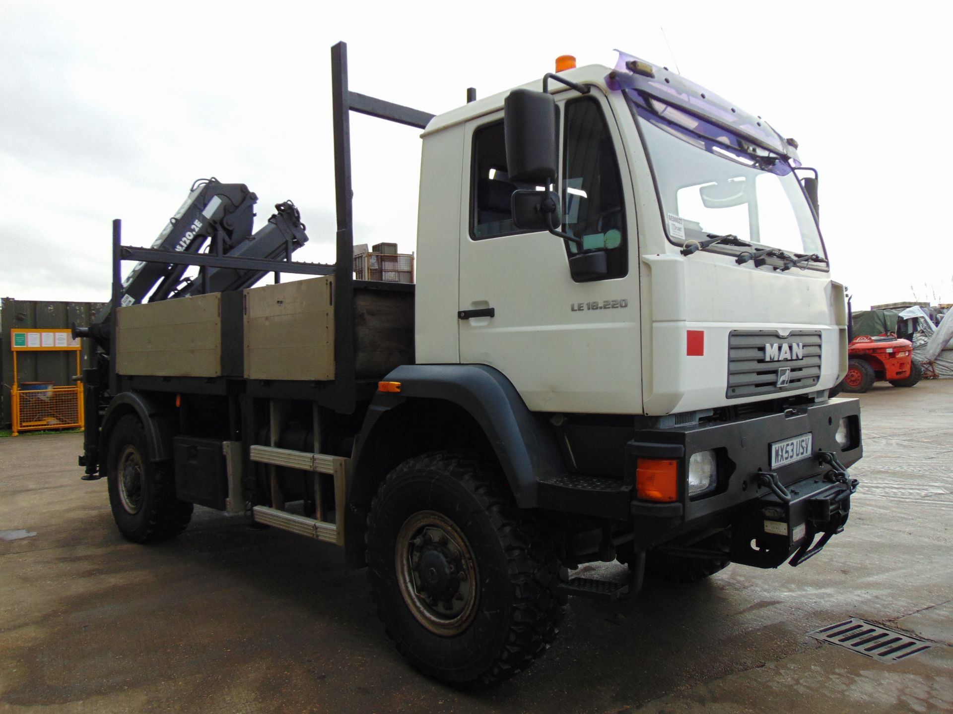 Man LE18.220 4x4 Dropside complete with Atlas 120.2E Crane and H14P SuperWinch - Image 4 of 22