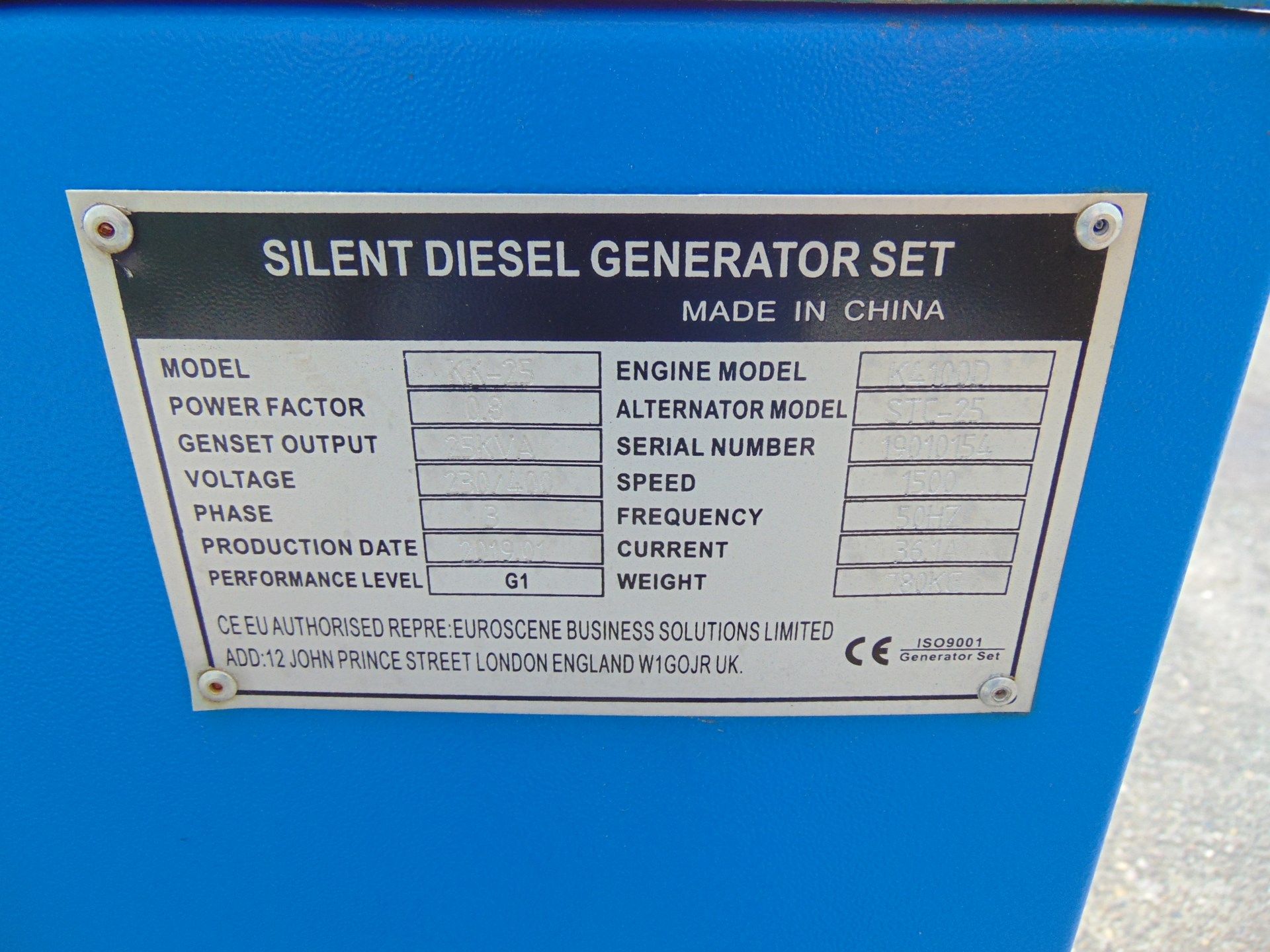 UNISSUED 25 KVA 3 Phase Silent Diesel Generator Set - Bild 8 aus 17