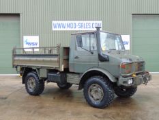 Mercedes Unimog U1300L 4x4 Drop Side Cargo Winch Truck