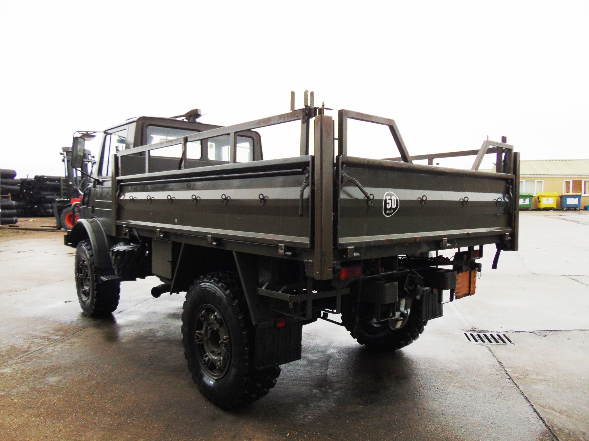 Mercedes Unimog U1300L 4x4 Drop Side Cargo Winch Truck - Image 9 of 25