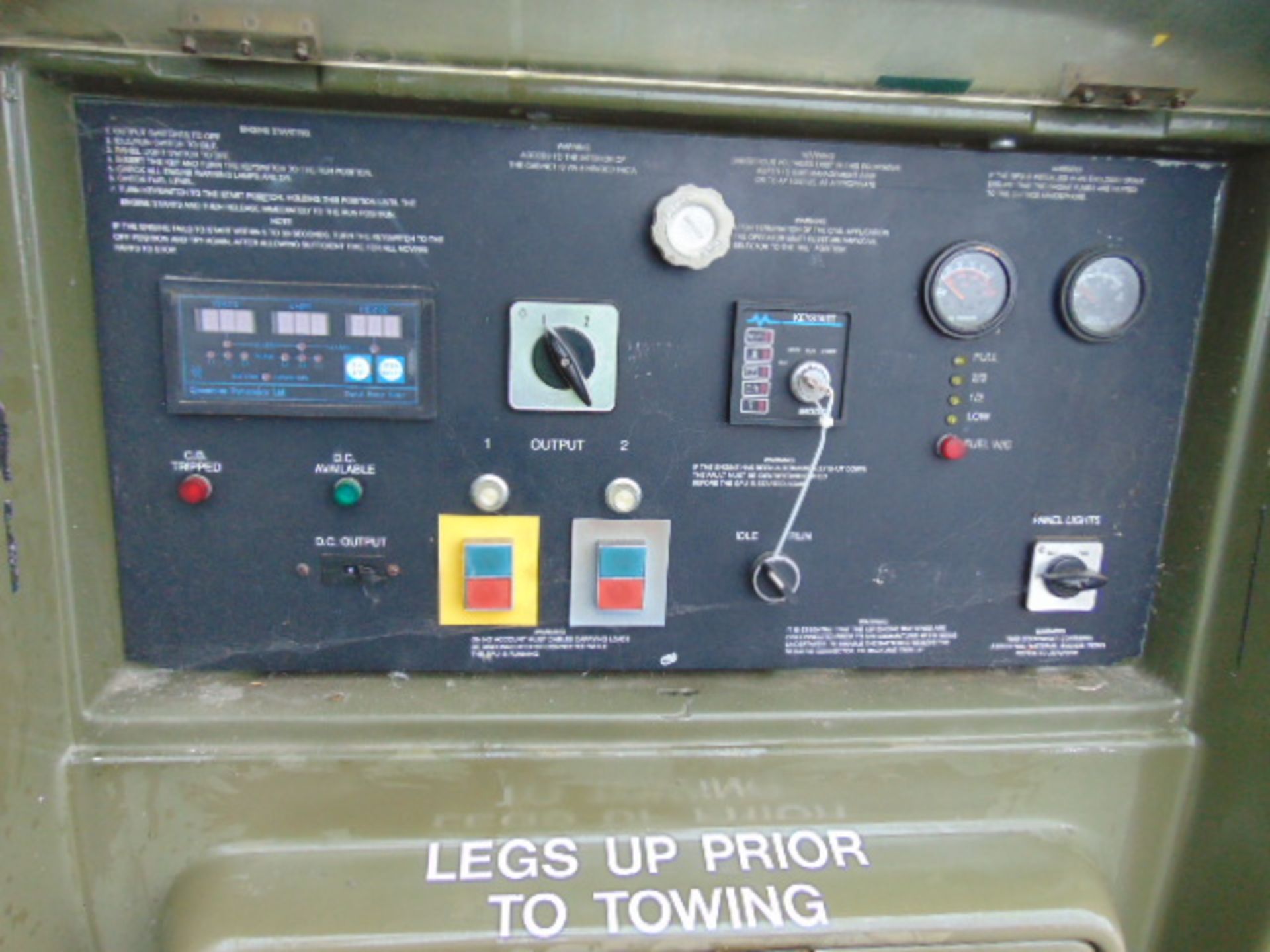 Ex Uk Royal Air Force Trailer Mounted 25 KVA Generator - Image 7 of 12