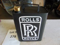 Unused Rolls Royce Fuel/Oil Can with brass screw cap