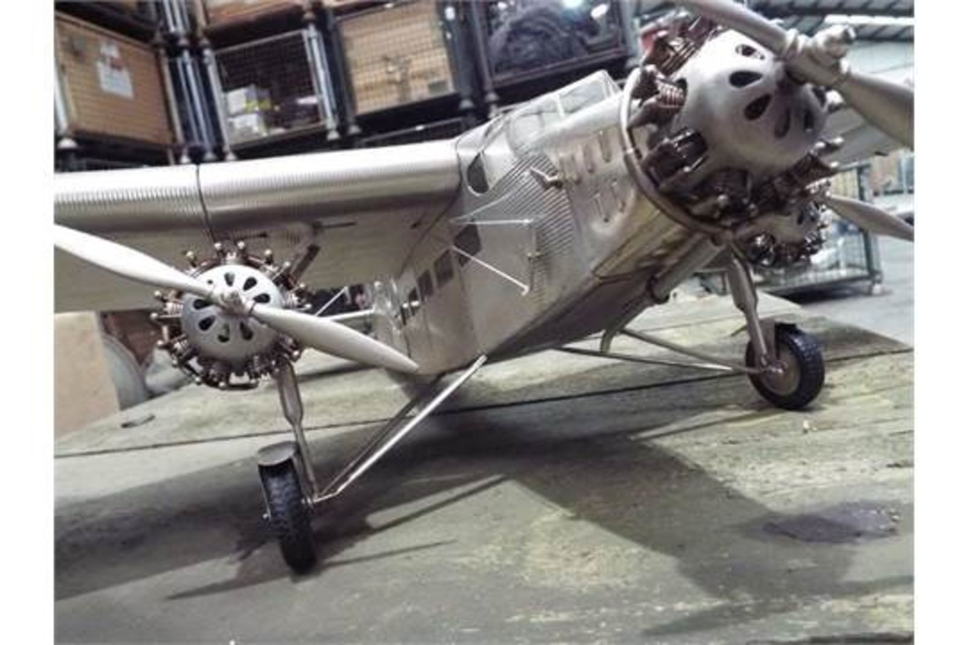 Ford Trimotor 4-AT "The Tin Goose" Aluminium Scale Model - Image 4 of 8