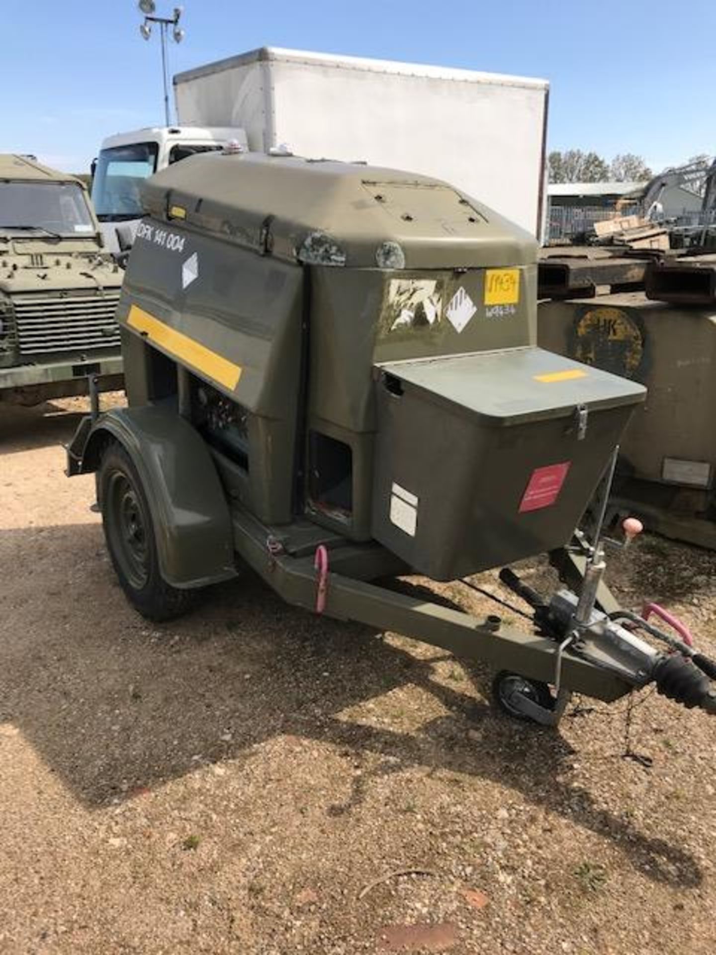 EX UK ROYAL AIR FORCE TRAILER MOUNTED 25 KVA GENERATOR