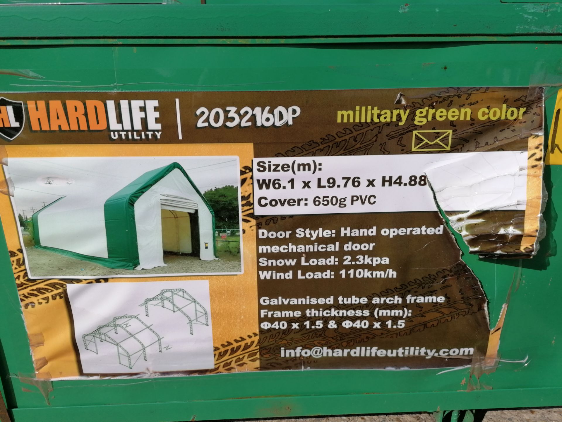 9.76m L x 6.1m W x 4.88m H Relocatable Heavy Duty Storage Shelter New Unissued - Image 2 of 5