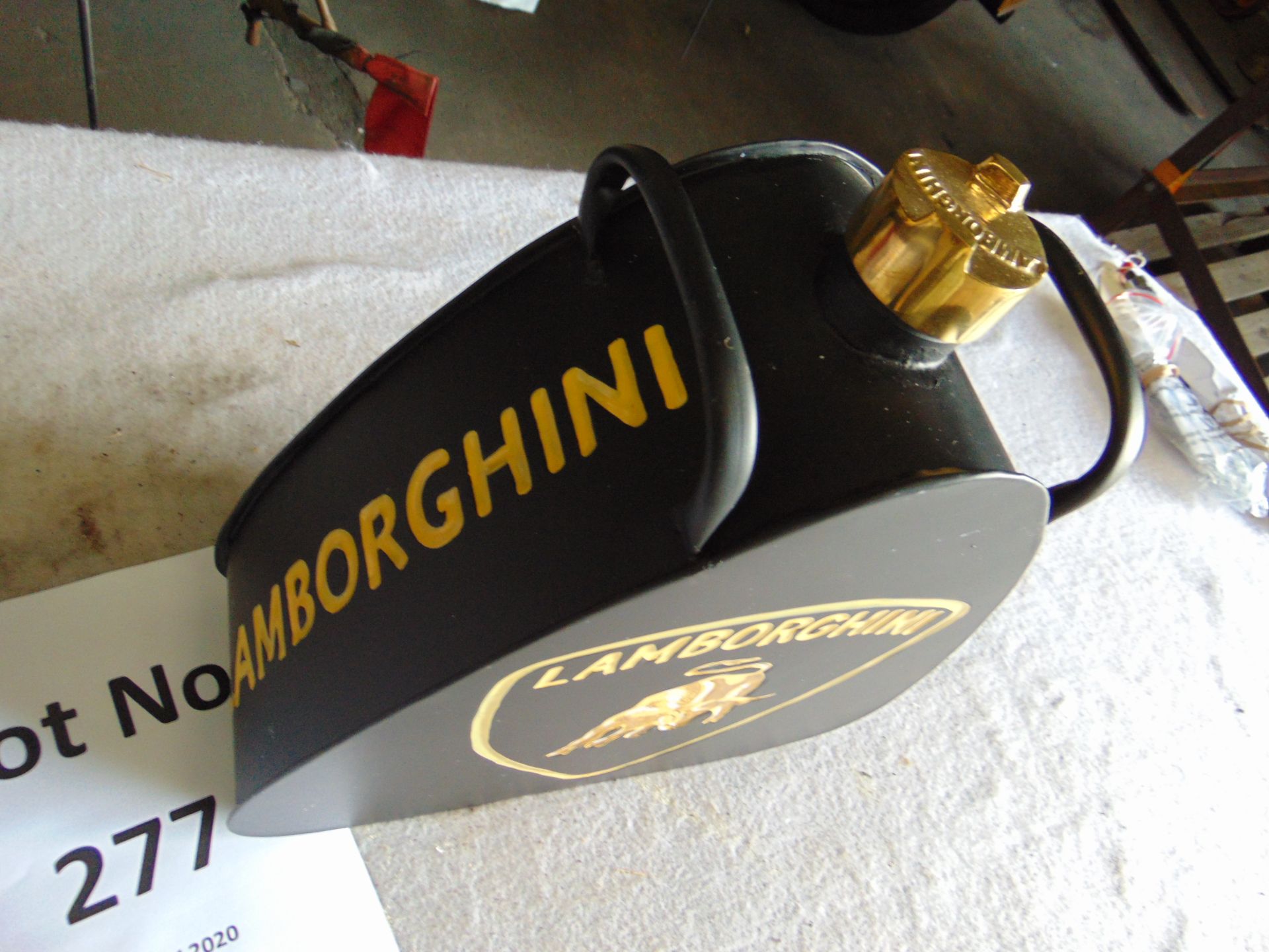 Unused Lamborghini Fuel/Oil Can with brass screw capni - Image 3 of 4