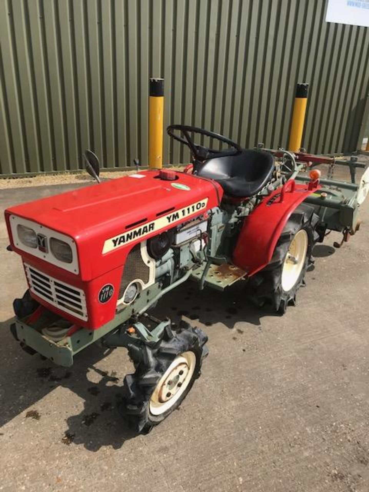 Yanmar YM 1110 D 4 x 4 Diesel Compact Tractor with Rear Rounted Rotavator as shown
