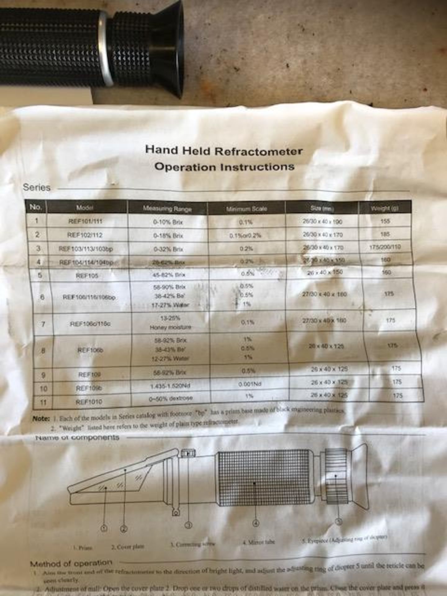 Portable Hand Held Refractometer Model Digit -010 ATC New and Unissued - Image 2 of 5