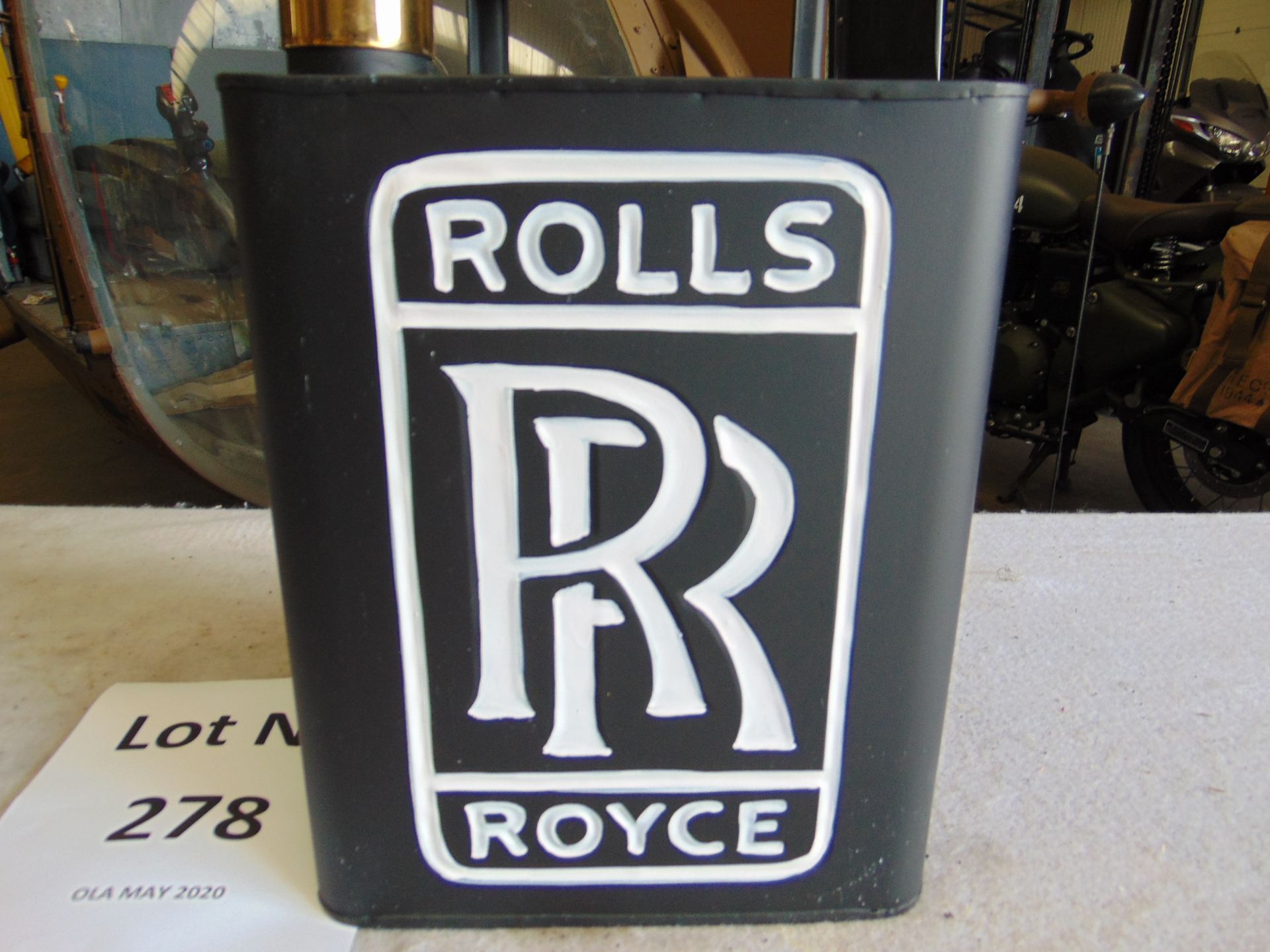 Unused Rolls Royce Fuel/Oil Can with brass screw cap - Image 2 of 4