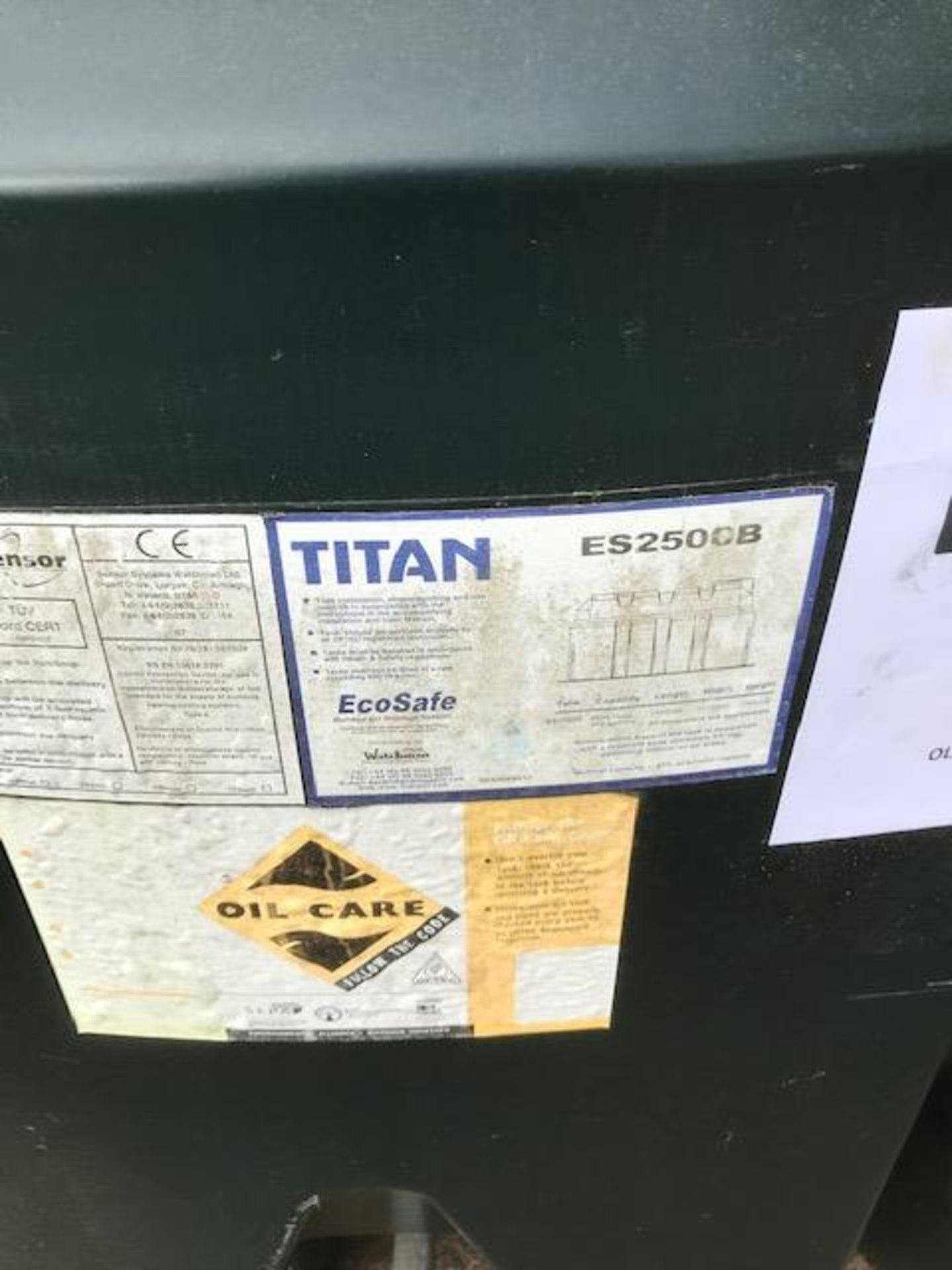 Titan Eco Safe ES 2500 B Bunded Fuel Tank - Image 5 of 5
