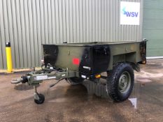 Universal Engineering Sankey Style 3/4 ton wide track trailer with drop-down tailgate