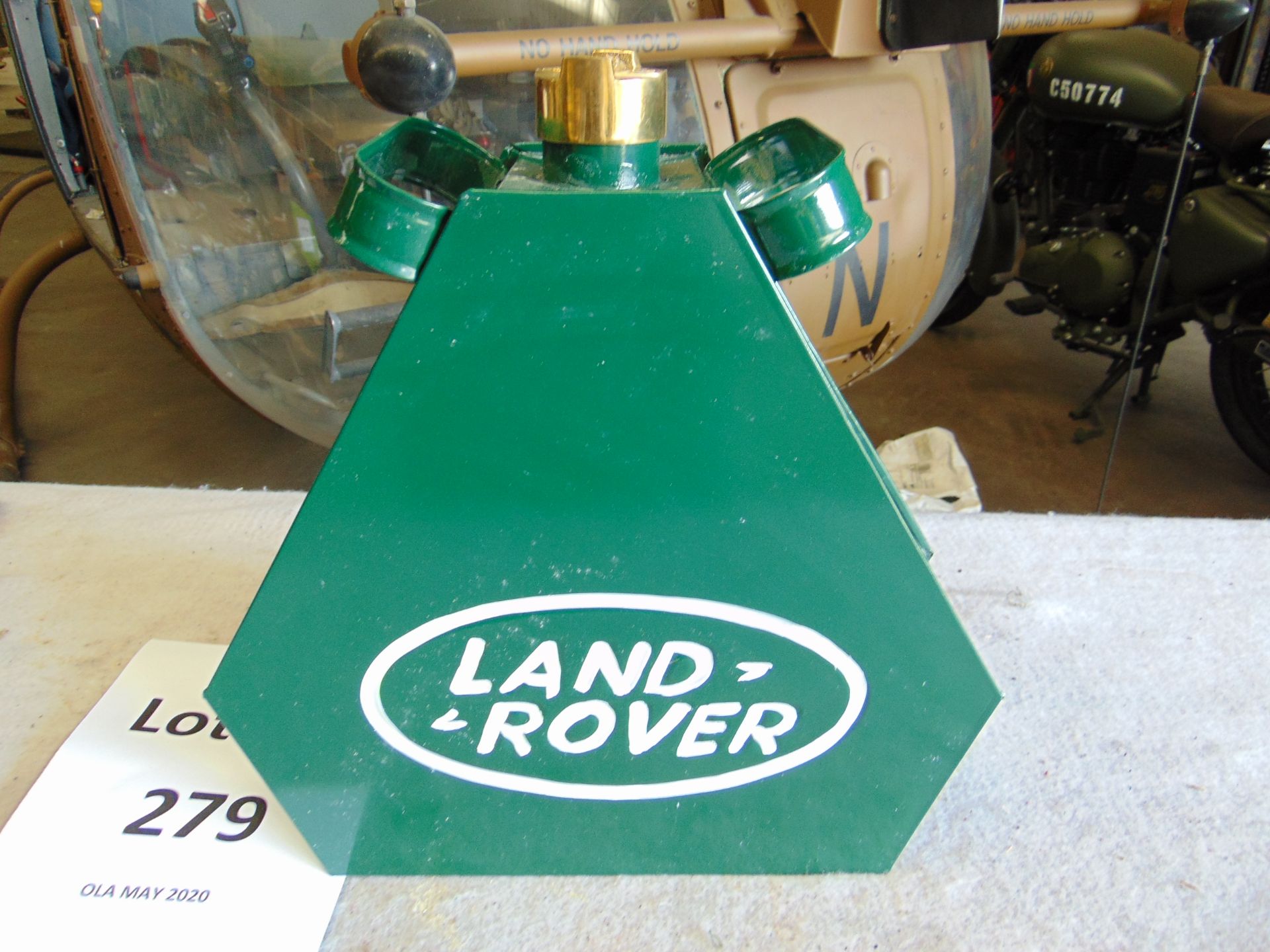 Unused Land Rover Fuel/Oil Can with brass screw cap