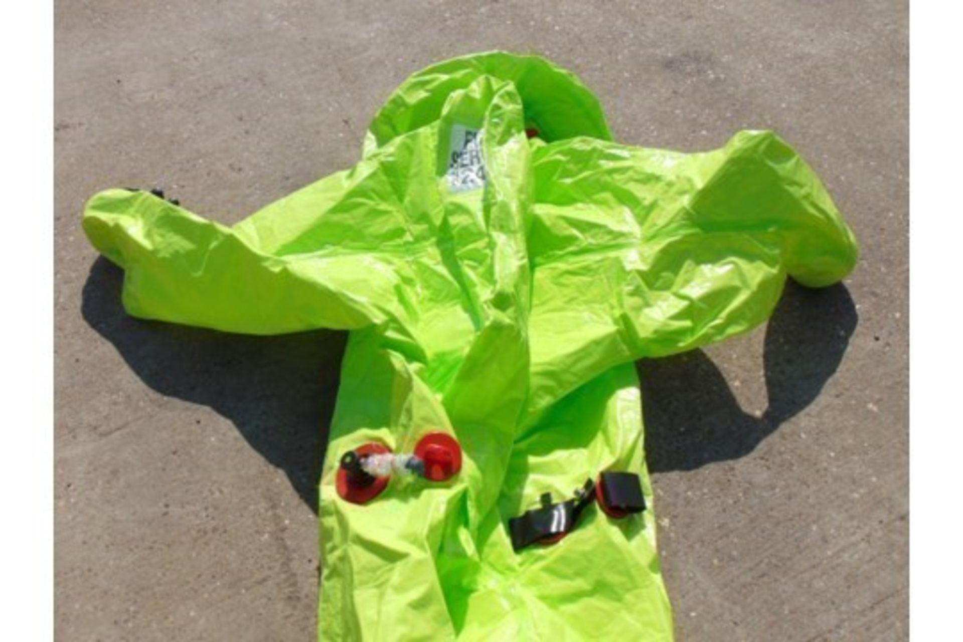 Unissued Respirex Tychem TK Gas-Tight Hazmat Suit Type 1A with Attached Boots and Gloves Size Medium - Image 5 of 8