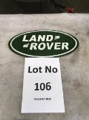 Cast Iron Land Rover Sign.