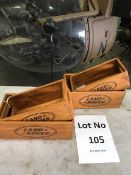 Set of 4 Land Rover Wooden Storage Boxes
