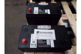 Quantity 2 x Unissued 354-3613 Dry Charge 12v 90A.H. Batteries