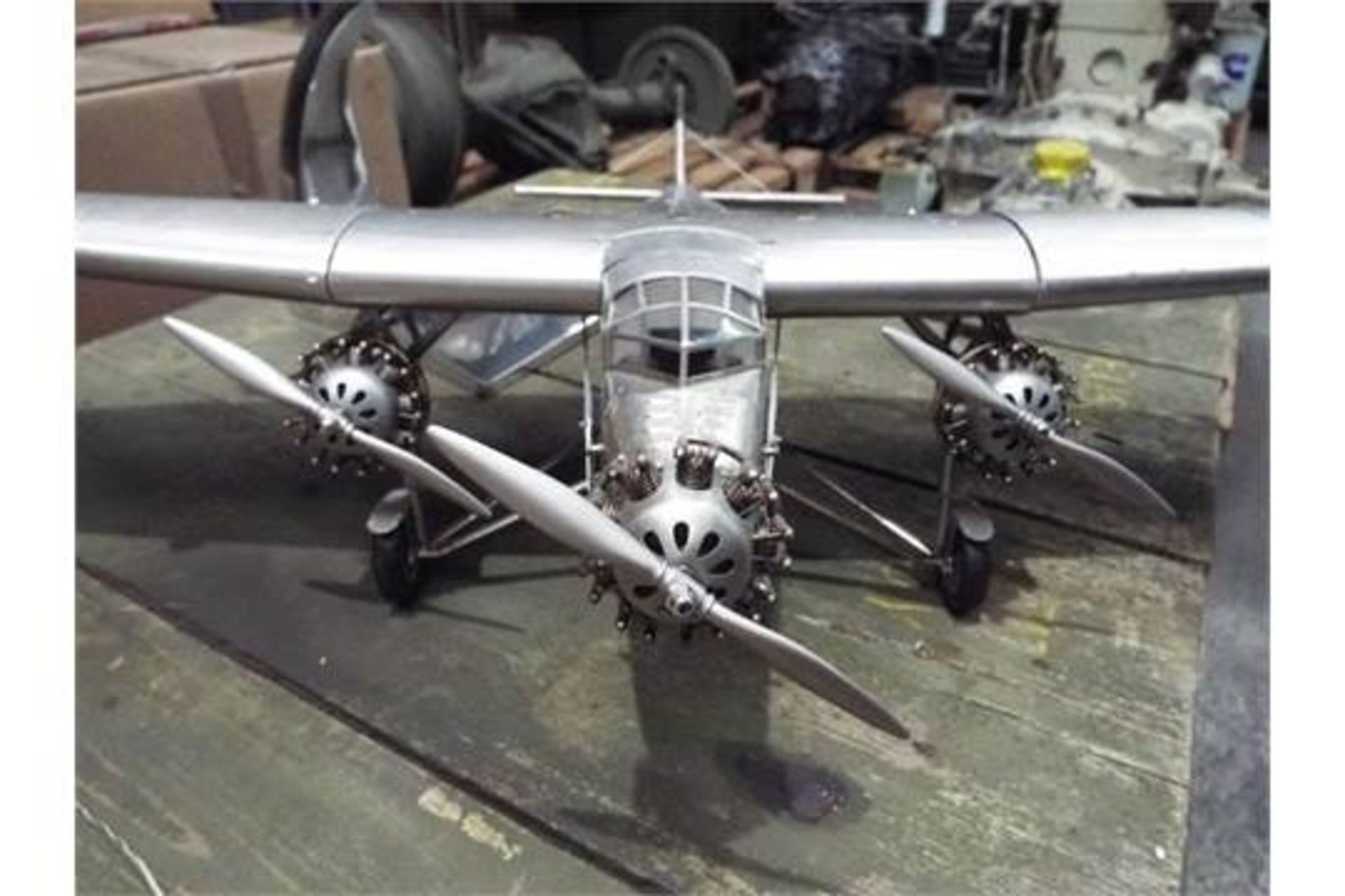 Ford Trimotor 4-AT "The Tin Goose" Aluminium Scale Model - Image 2 of 8