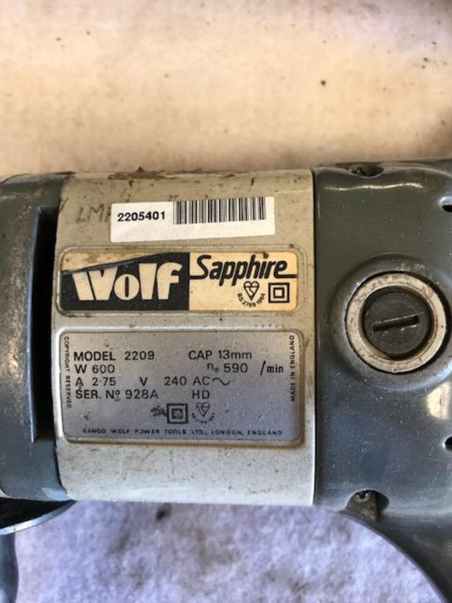 Wolf Sapphire 240 Volt Electric Drill - Image 2 of 3