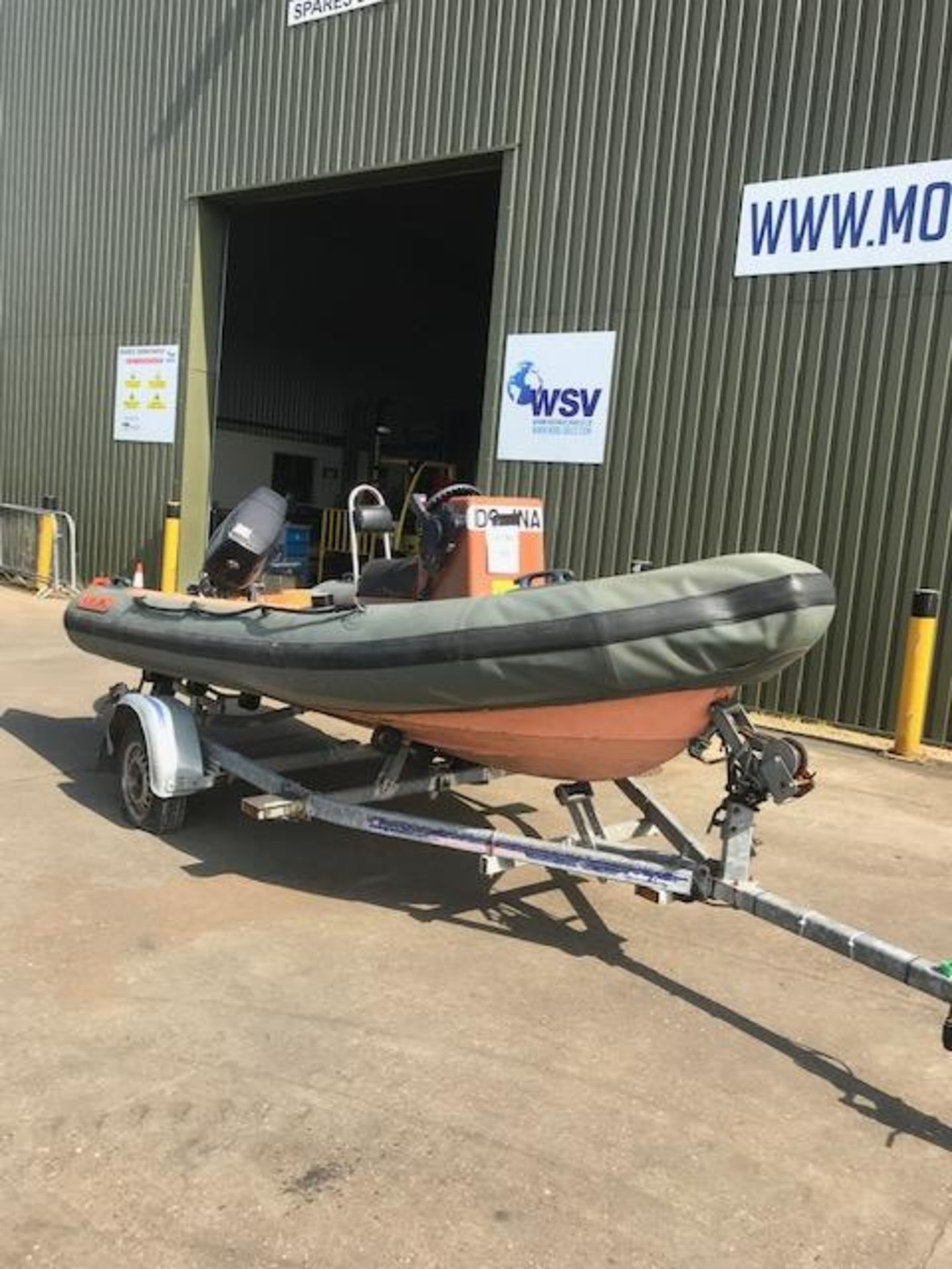 Viking 470 Rib with Tohatsu 40 HP Outboard and Galvanised trailer as show