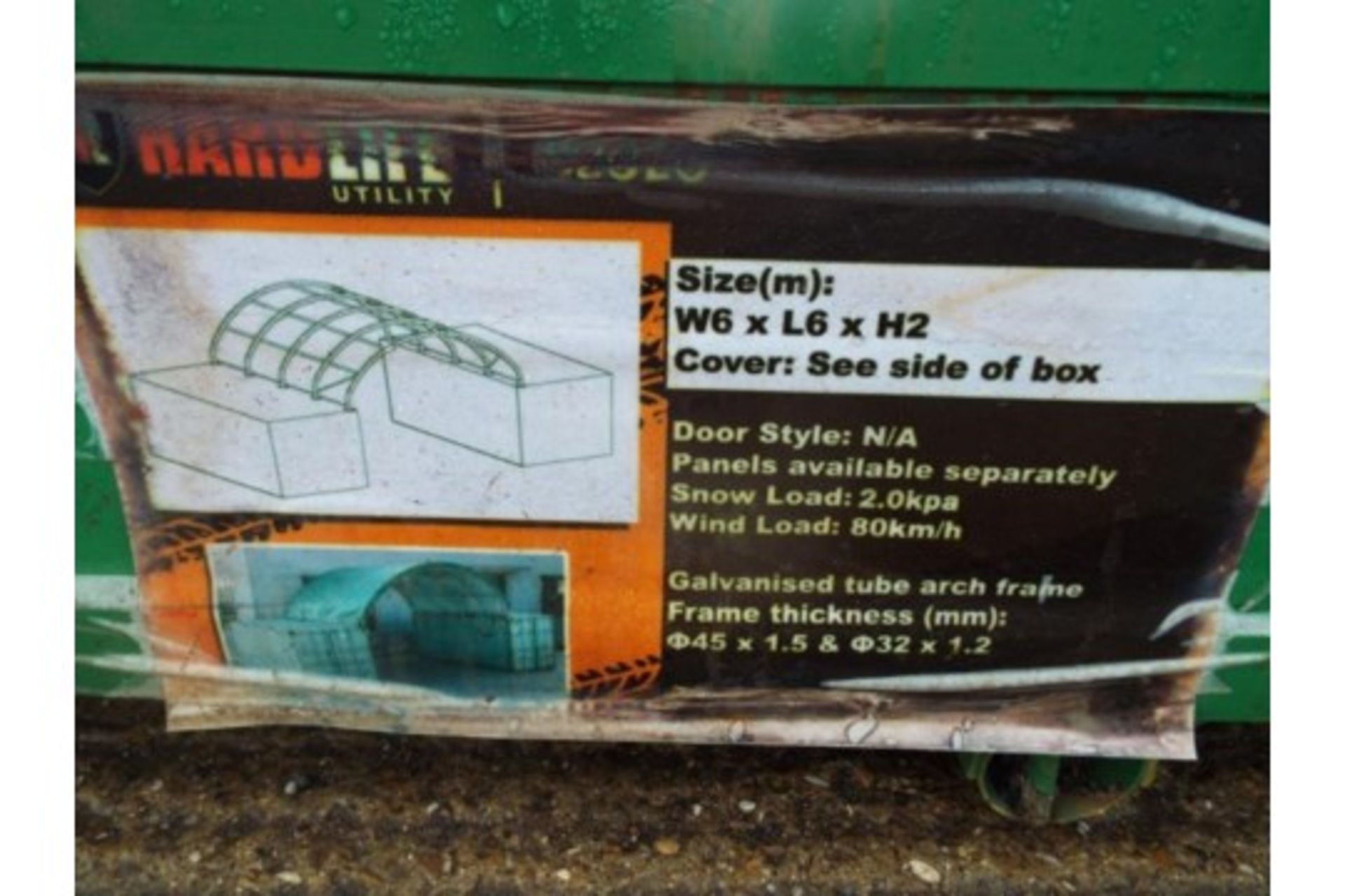 Container Shelter 20'W x 20'L x 6'6" H P/No C2020. - Image 3 of 4