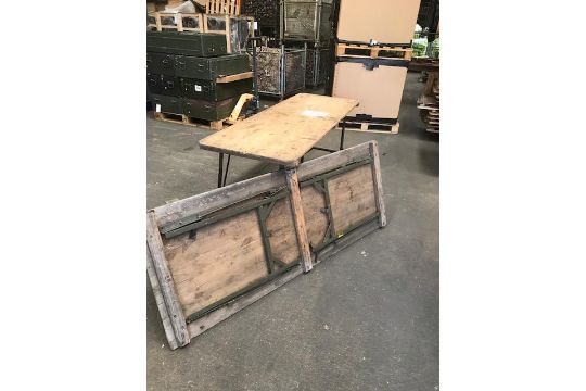 2 x Standard British Army 6 ft Folding Tables - Image 2 of 5