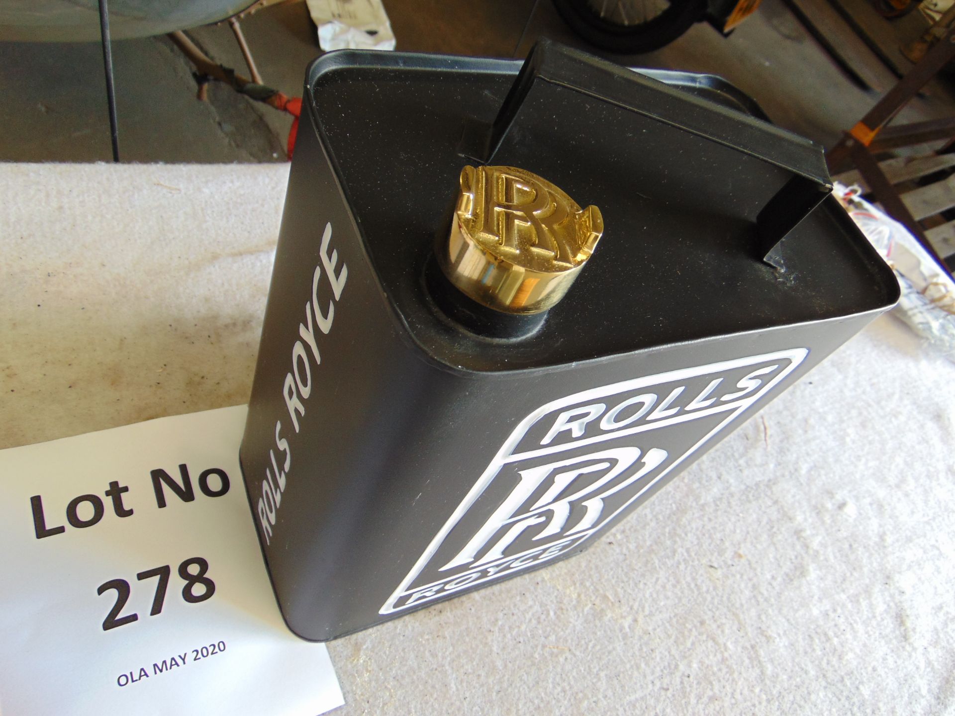 Unused Rolls Royce Fuel/Oil Can with brass screw cap - Image 3 of 4