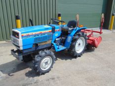 Mitsubishi MT1401D 4WD Compact Tractor c/w Rotovator only 1,055 Hours!